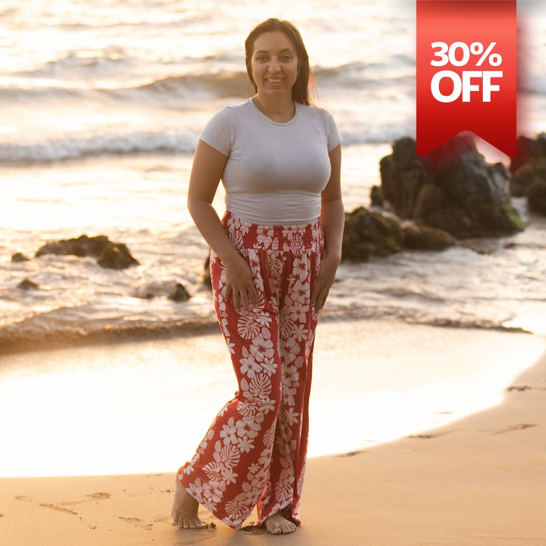 Vintage Aloha Women's Bamboo Wide-Leg Pants