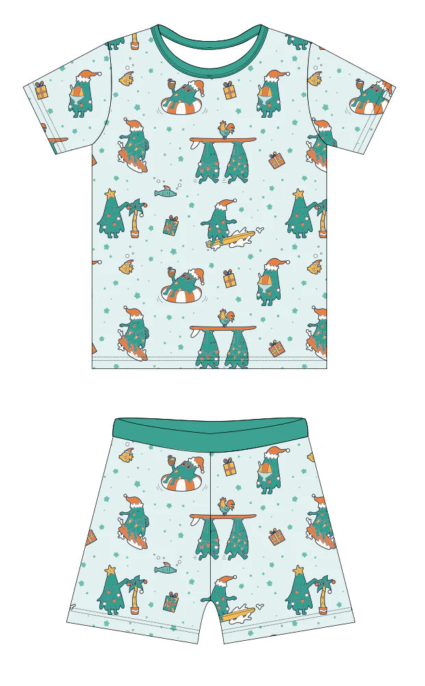Mistle-Toes On The Nose Short Bamboo Pajamas