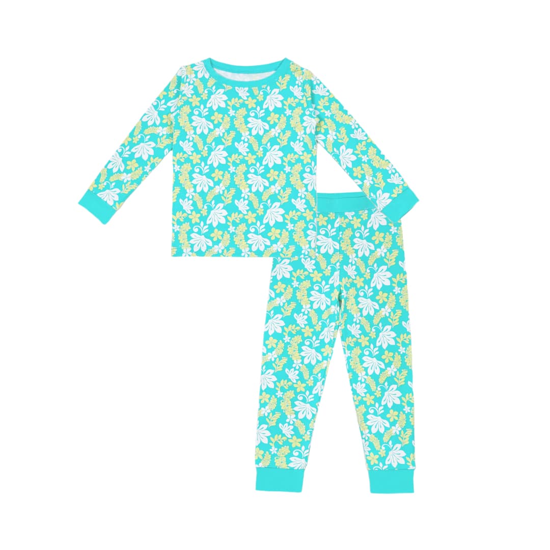 Naupaka Coast Long Bamboo Pajamas