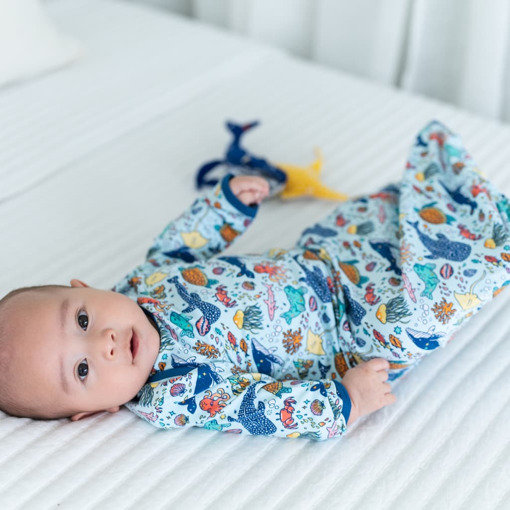 Big Blue World Bamboo Layette Gown