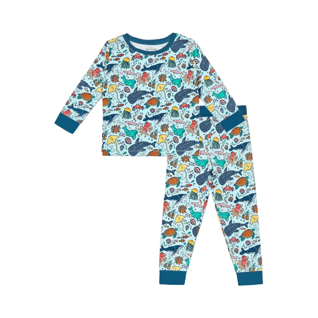 Big Blue World Long Bamboo Pajamas