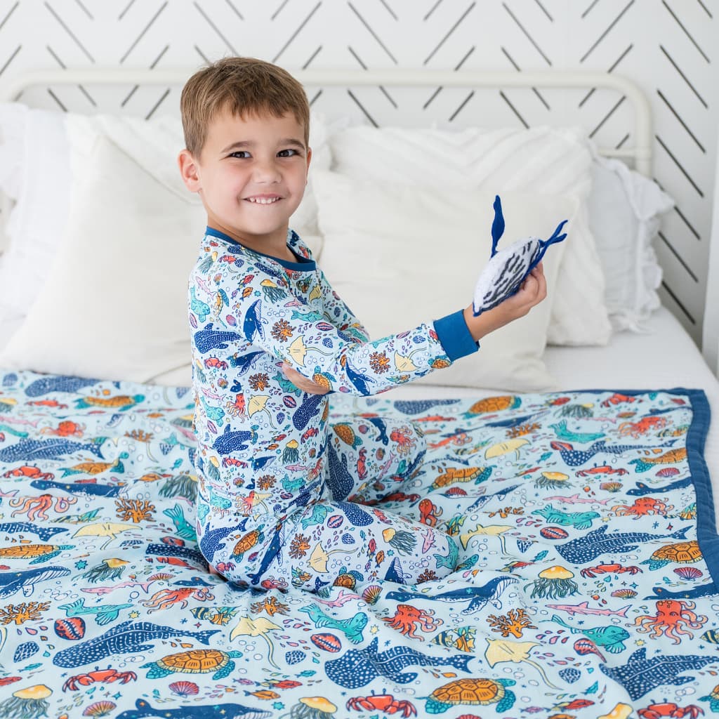 Big Blue World Long Bamboo Pajamas