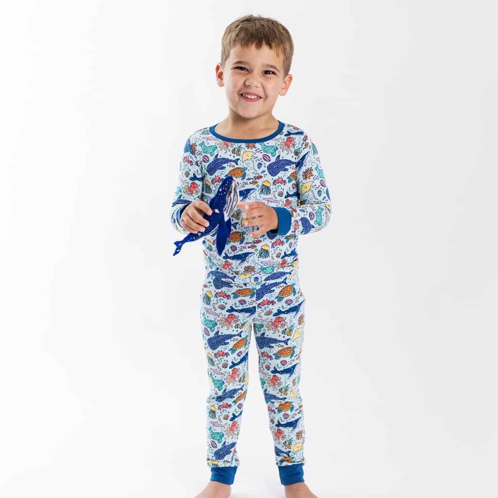 Big Blue World Long Bamboo Pajamas