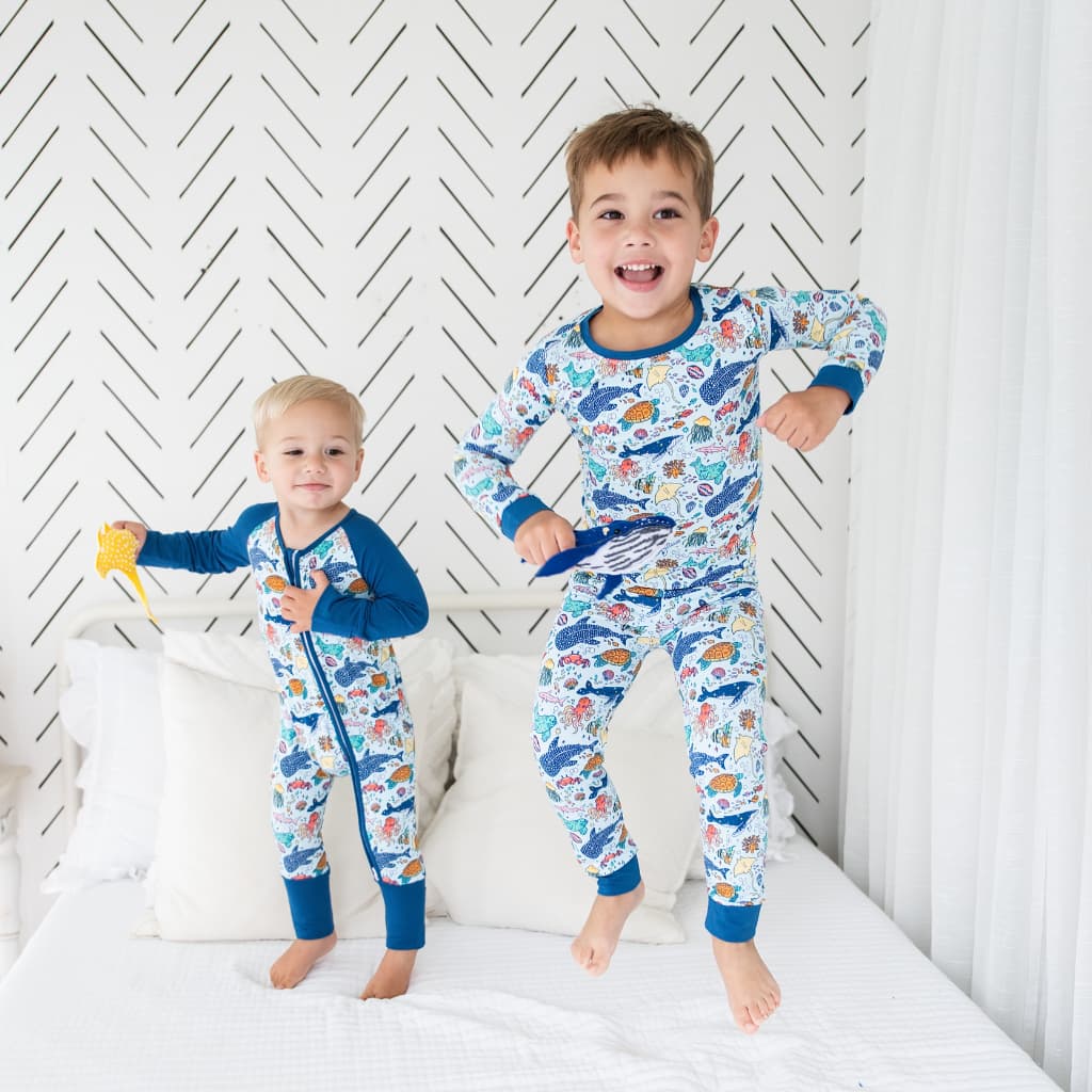 Big Blue World Long Bamboo Pajamas