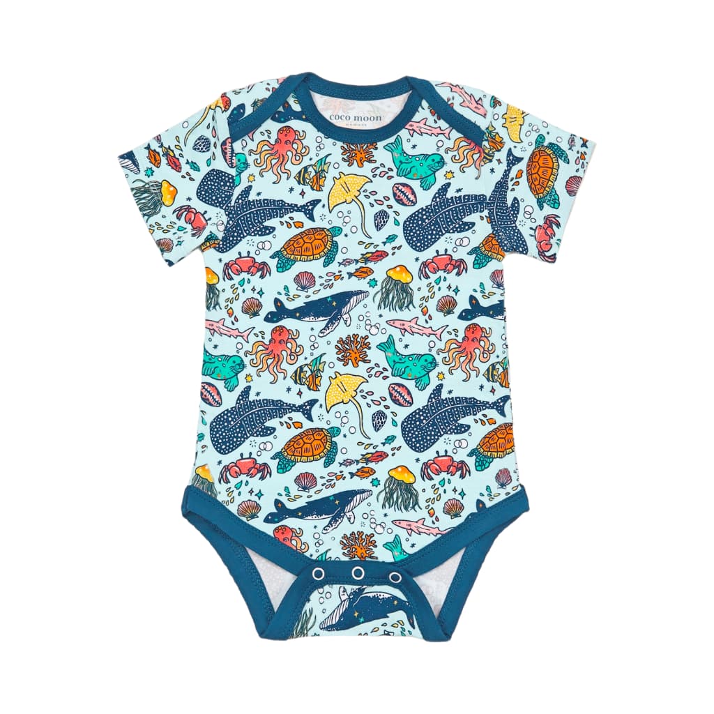 Big Blue World Bamboo Onesie