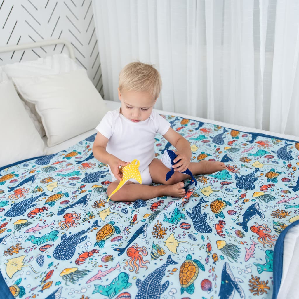 Big Blue World Baby Quilt