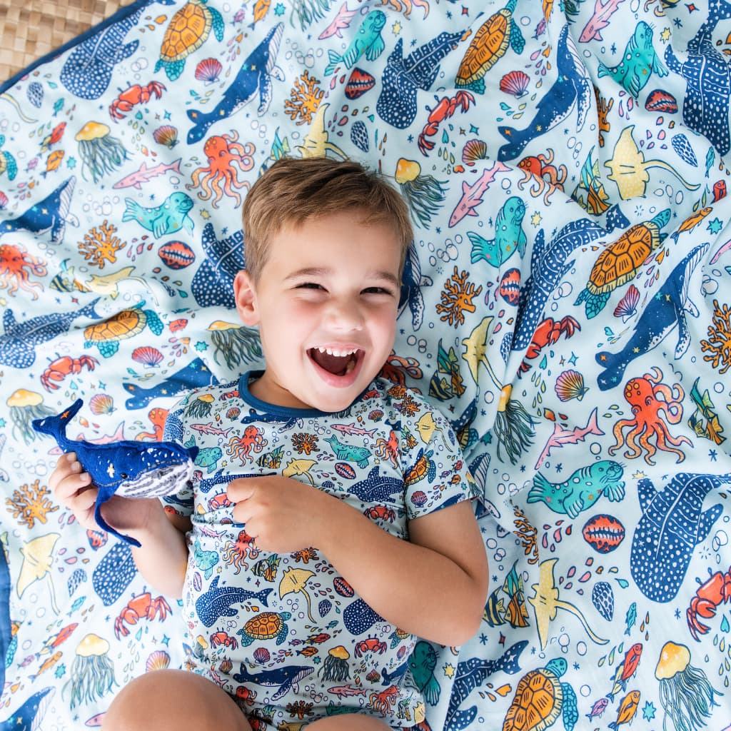 Big Blue World Baby Quilt