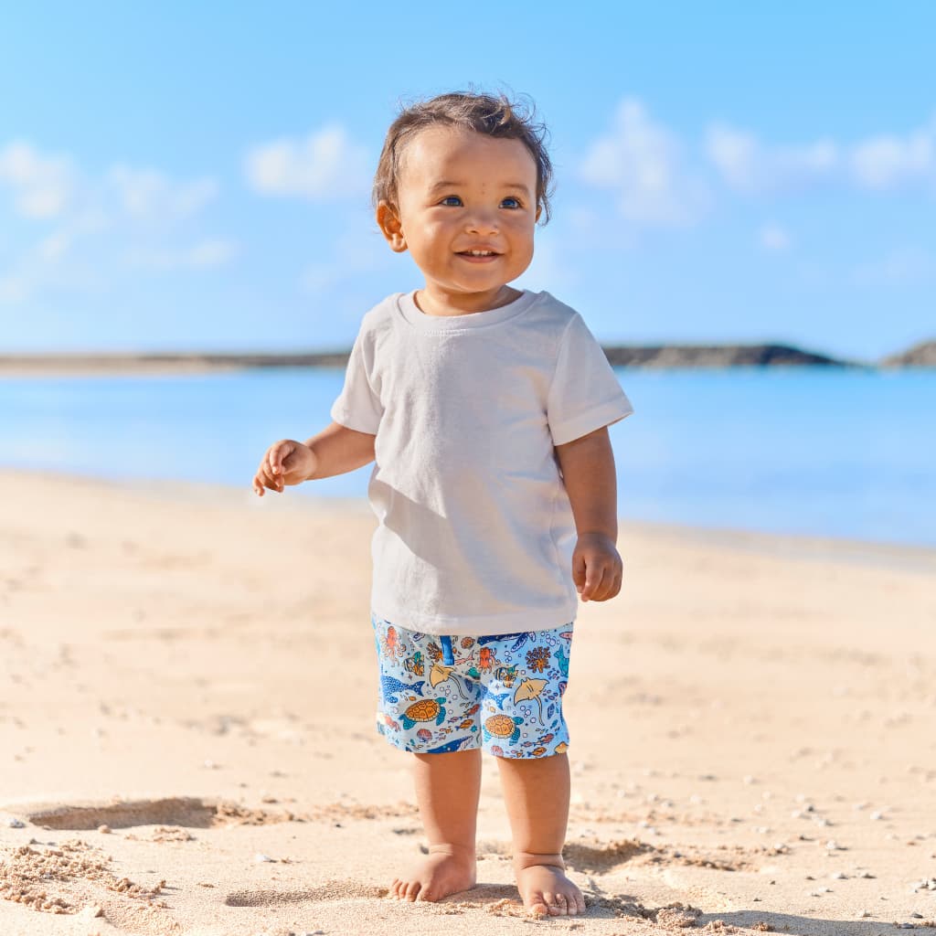 Big Blue World Bamboo Drawstring Shorts