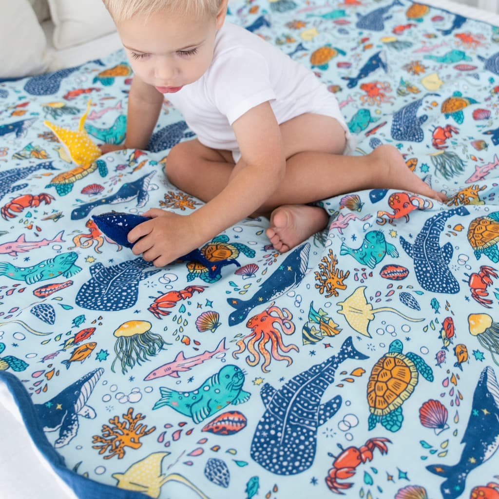 Big Blue World Throw Blanket