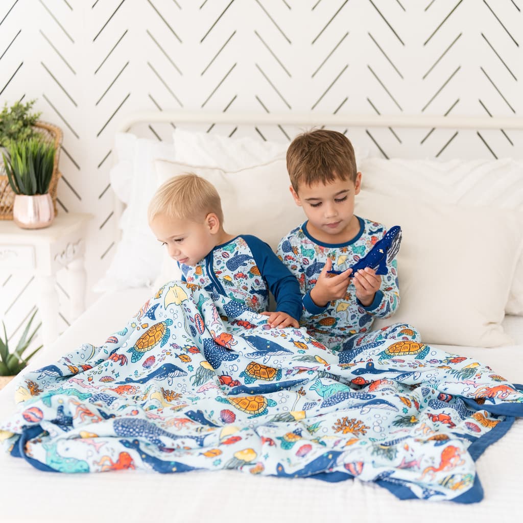 Big Blue World Throw Blanket