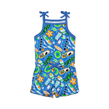 Beach Day Girls Shortie Bamboo Romper