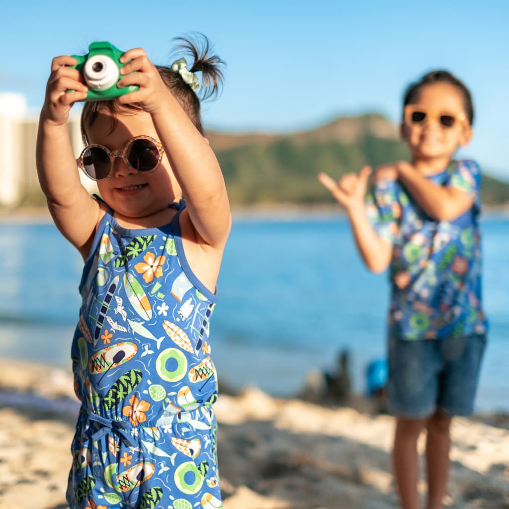 Beach Day Girls Shortie Bamboo Romper