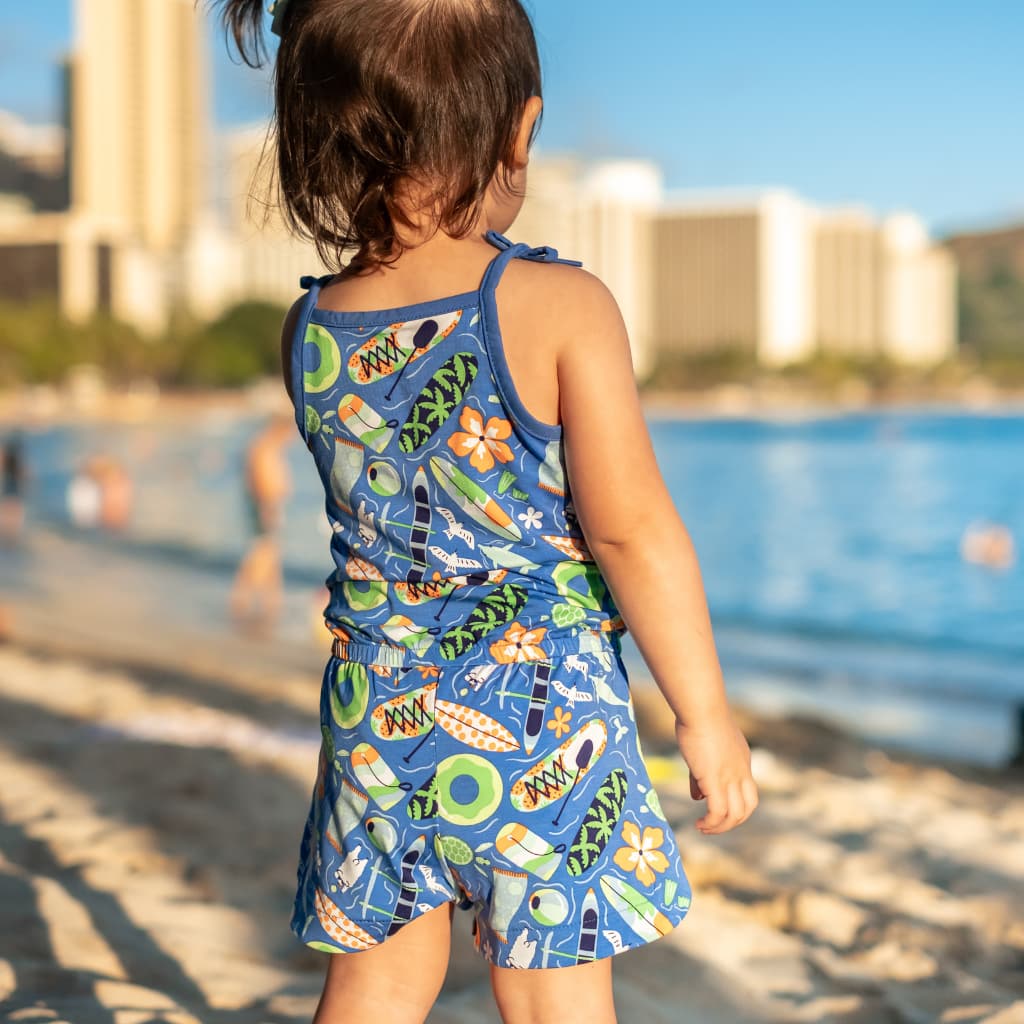 Beach Day Girls Shortie Bamboo Romper