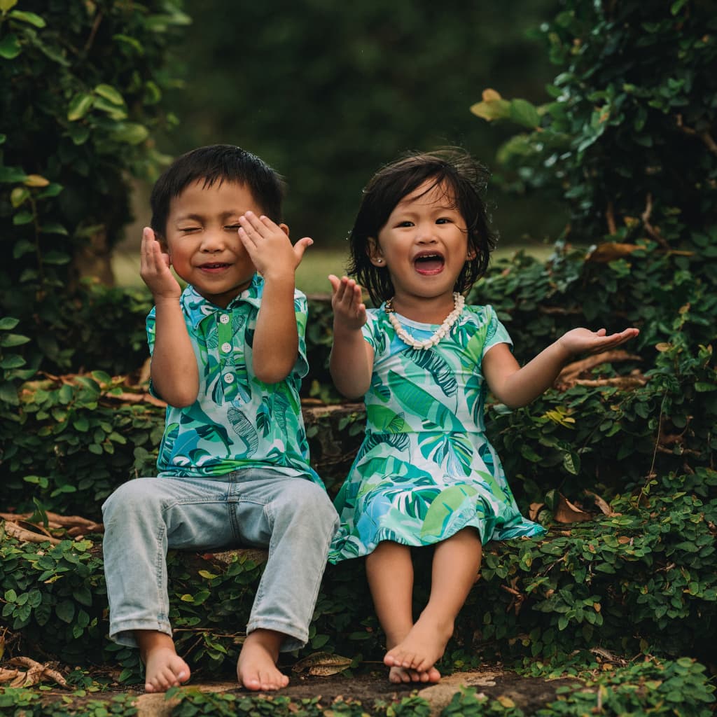 Backyard Oasis Bamboo T-Shirt Dress