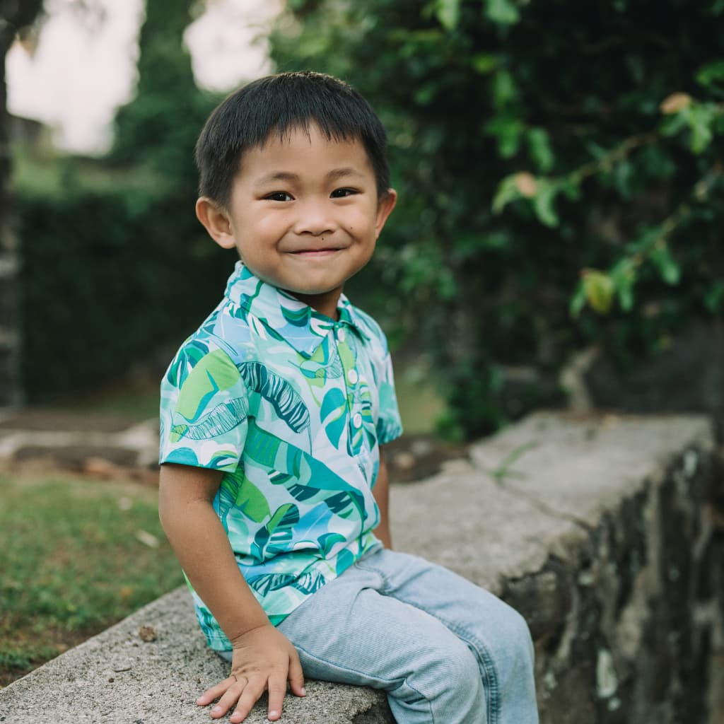 Backyard Oasis Bamboo Polo Shirt