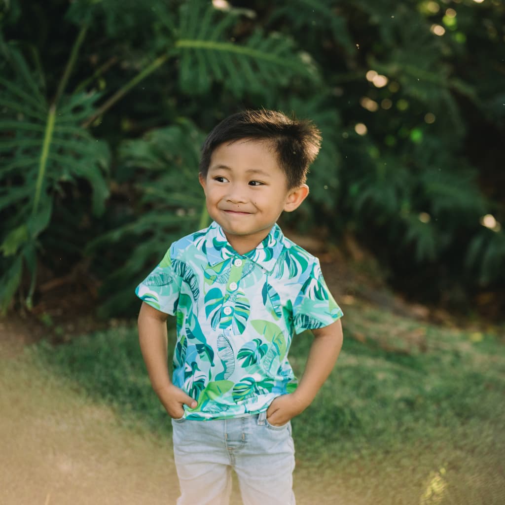 Backyard Oasis Bamboo Polo Shirt