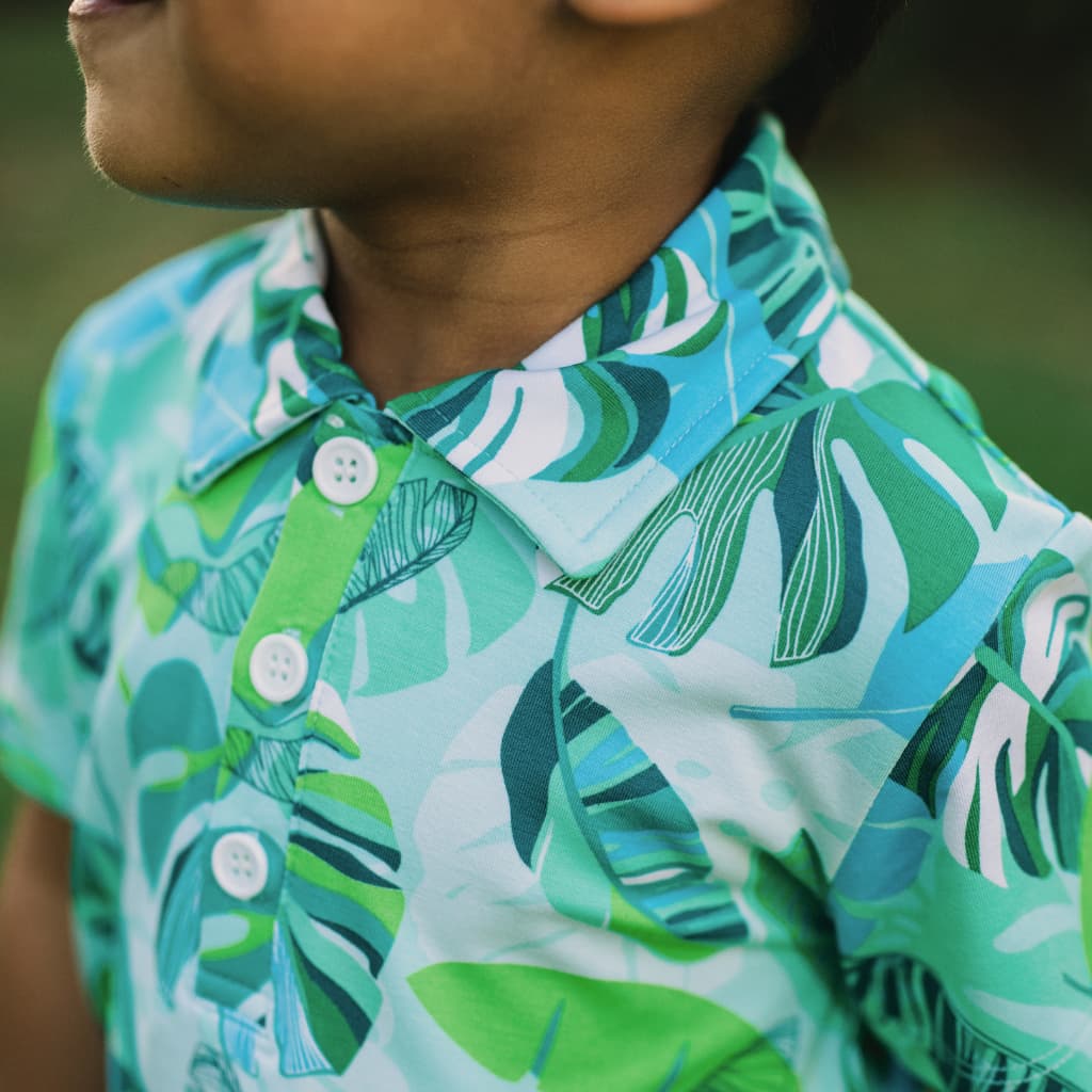 Backyard Oasis Bamboo Polo Shirt