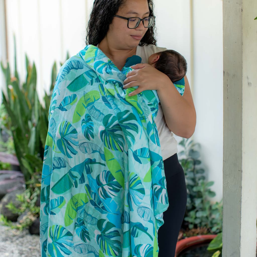 Backyard Oasis Muslin Swaddle Blanket