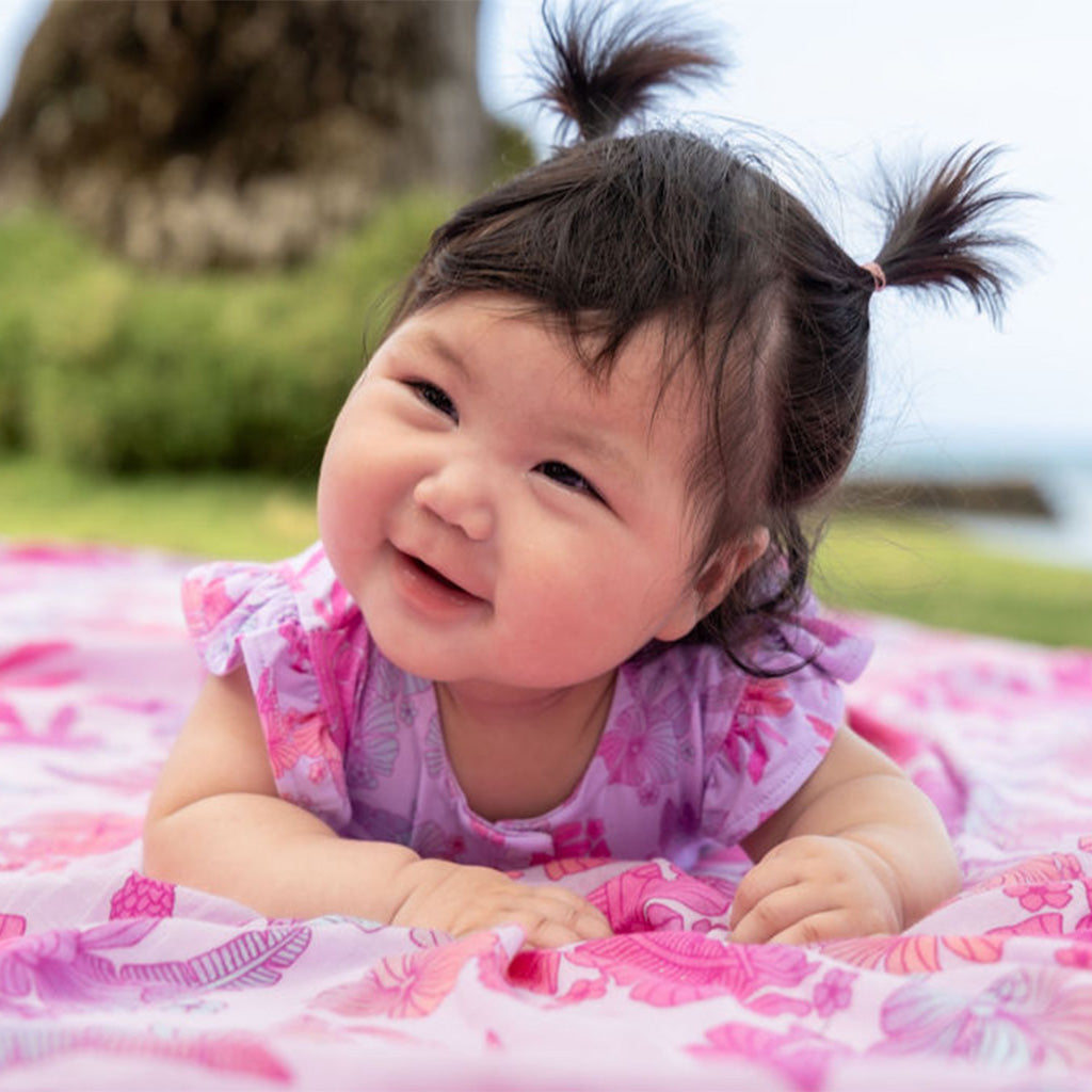 Cotton Candy Garden Bamboo Flutter Sleeve Onesie