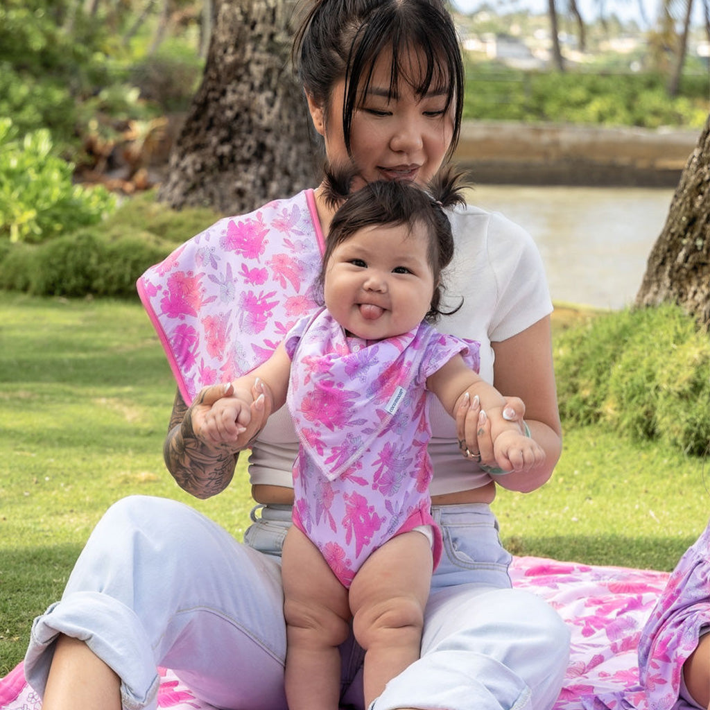 Cotton Candy Garden Bamboo Flutter Sleeve Onesie