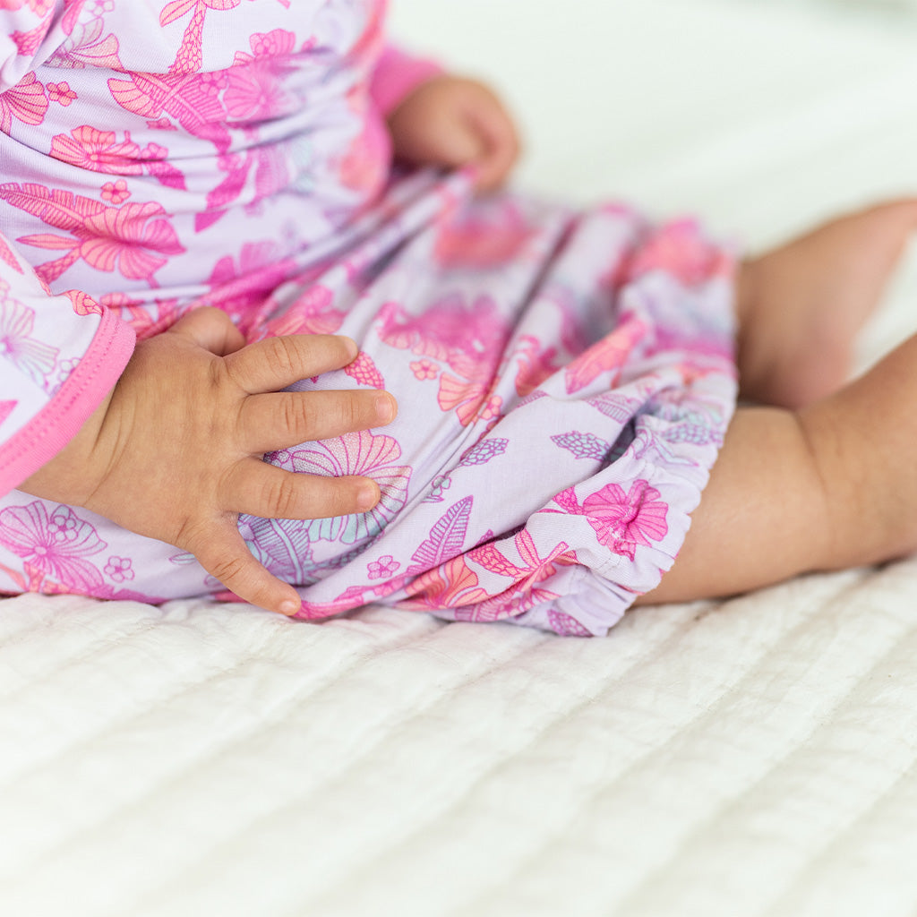 Cotton Candy Garden Bamboo Layette Gown