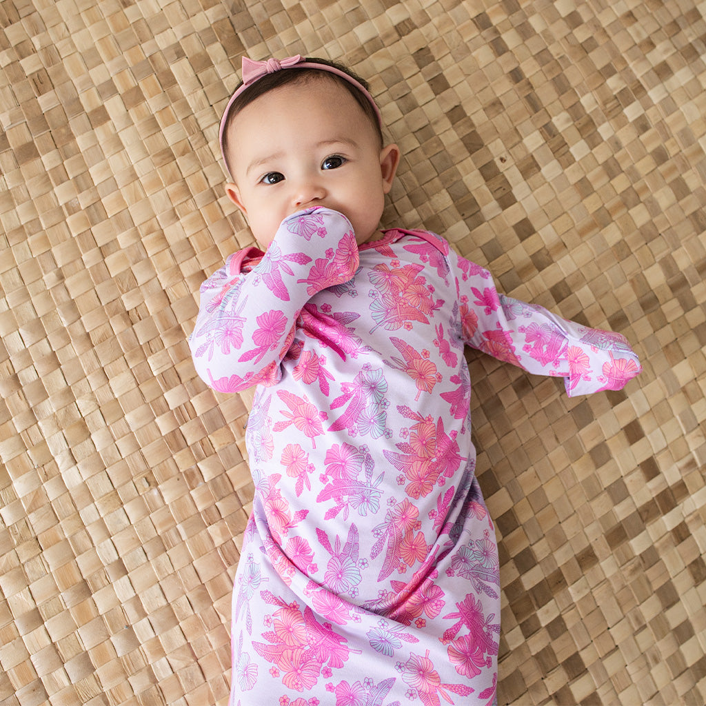 Cotton Candy Garden Bamboo Layette Gown