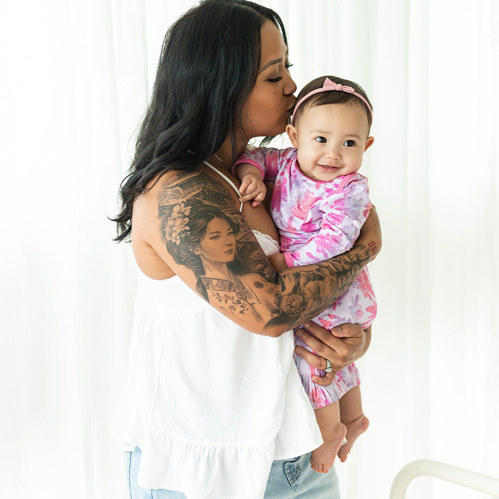 Cotton Candy Garden Bamboo Layette Gown