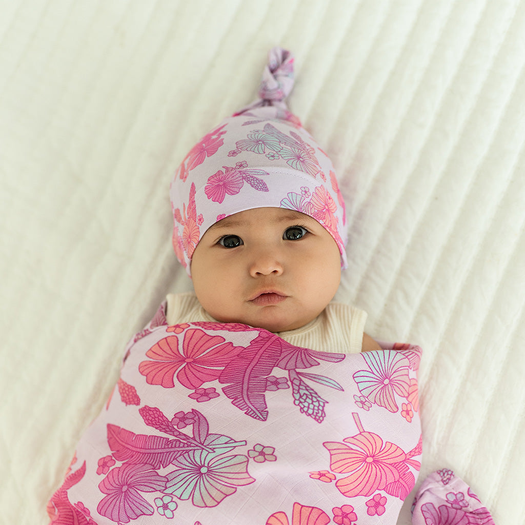 Cotton Candy Garden Bamboo Knotted Hat