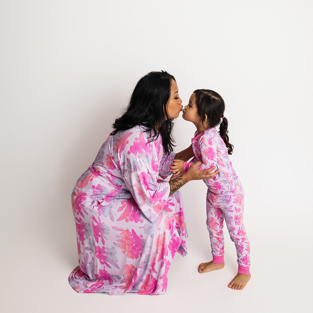 Cotton Candy Garden Long Bamboo Pajamas