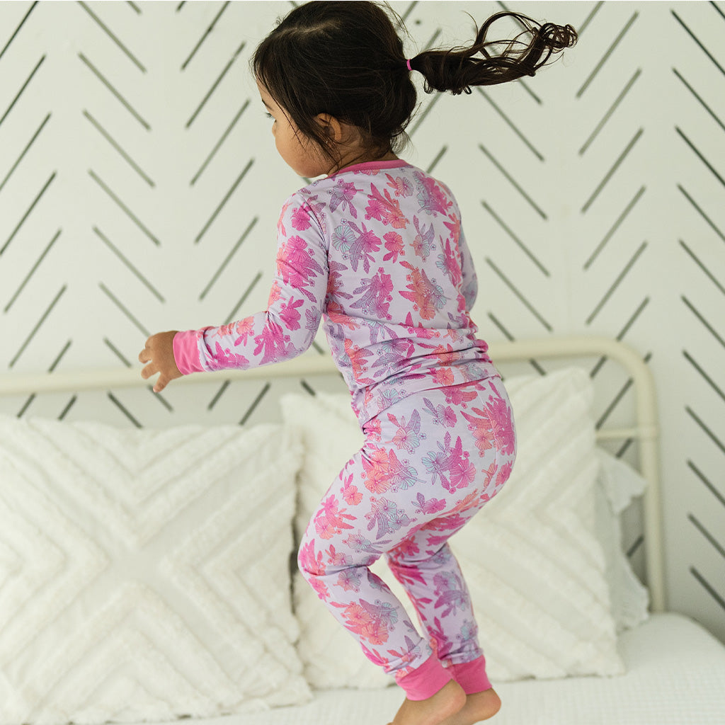 Cotton Candy Garden Long Bamboo Pajamas