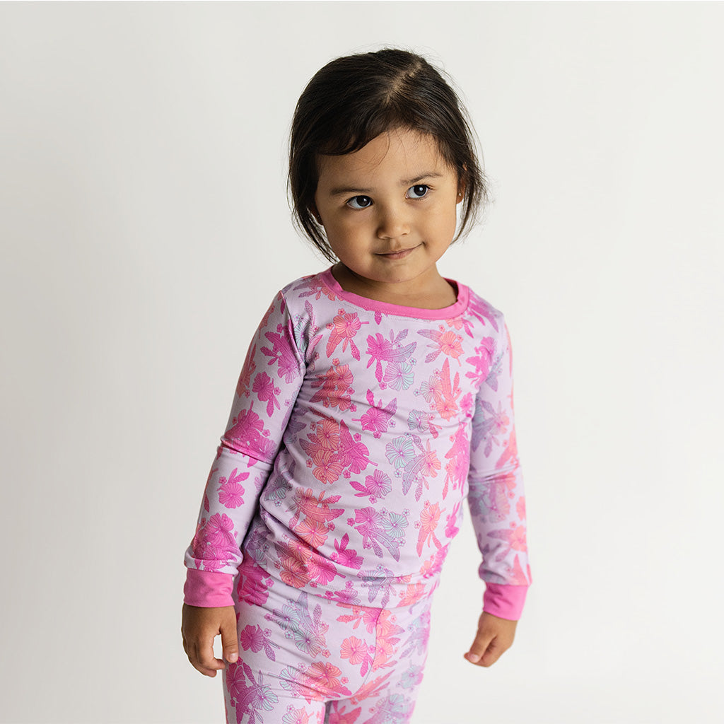 Cotton Candy Garden Long Bamboo Pajamas