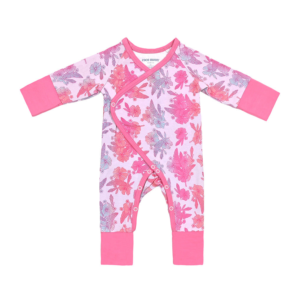 Cotton Candy Garden Bamboo Newborn Coverall