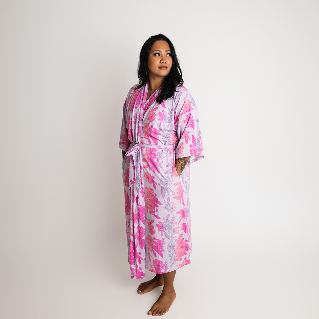 Cotton Candy Garden Bamboo Mama Robe