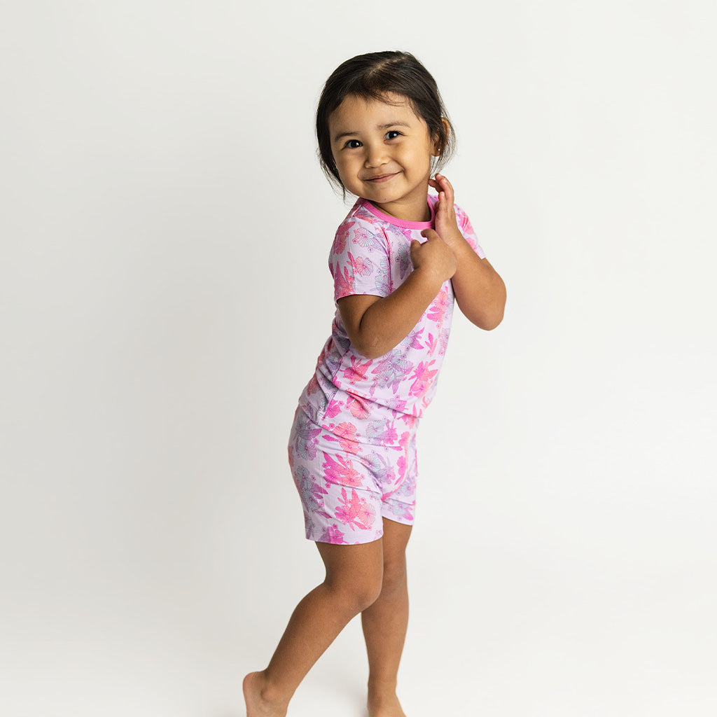 Cotton Candy Garden Short Bamboo Pajamas