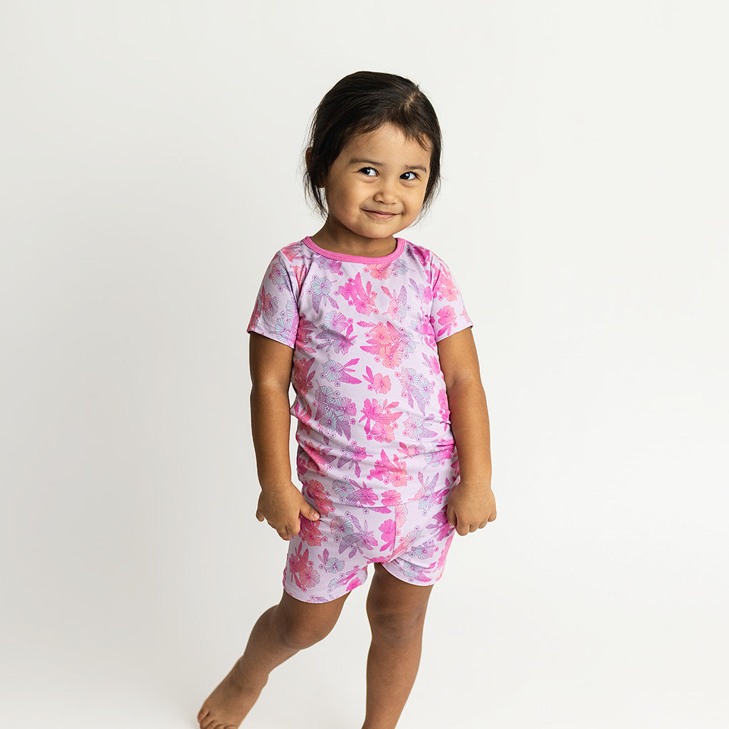 Cotton Candy Garden Short Bamboo Pajamas