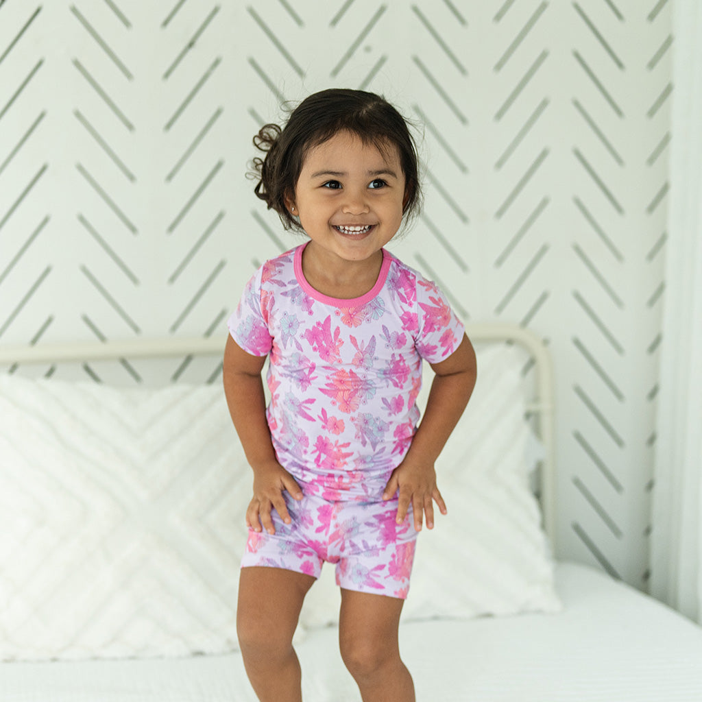 Cotton Candy Garden Short Bamboo Pajamas