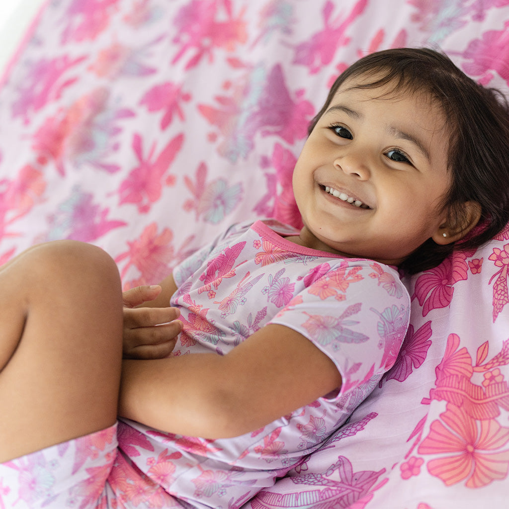 Cotton Candy Garden Short Bamboo Pajamas