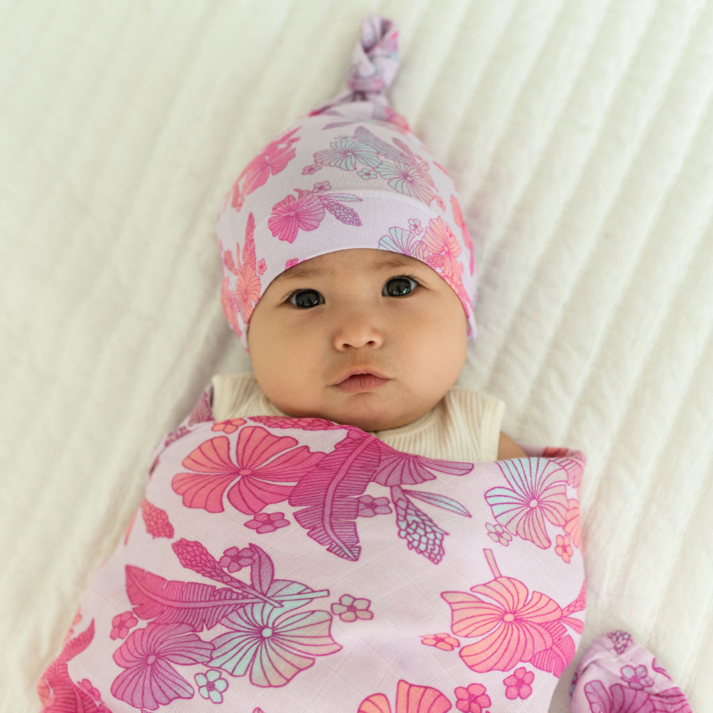 Cotton Candy Garden Muslin Swaddle Blanket