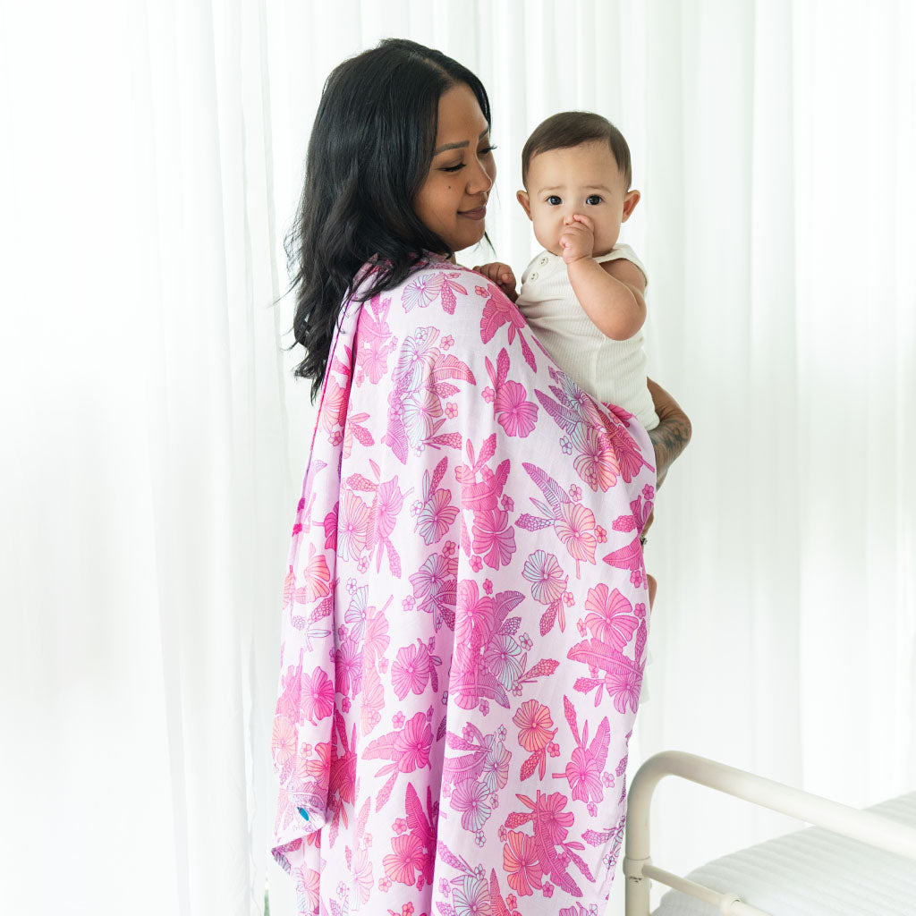 Cotton Candy Garden Muslin Swaddle Blanket