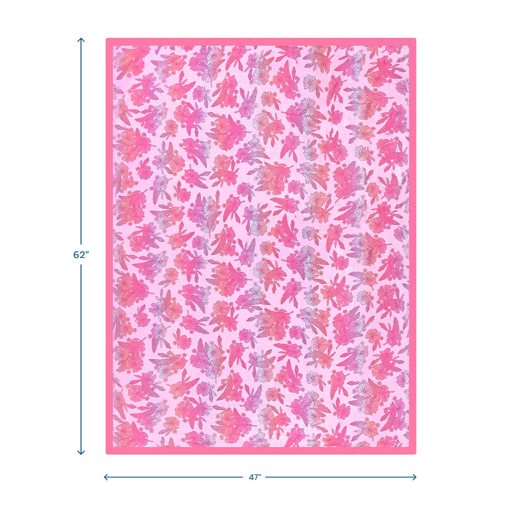 Cotton Candy Garden Throw Blanket