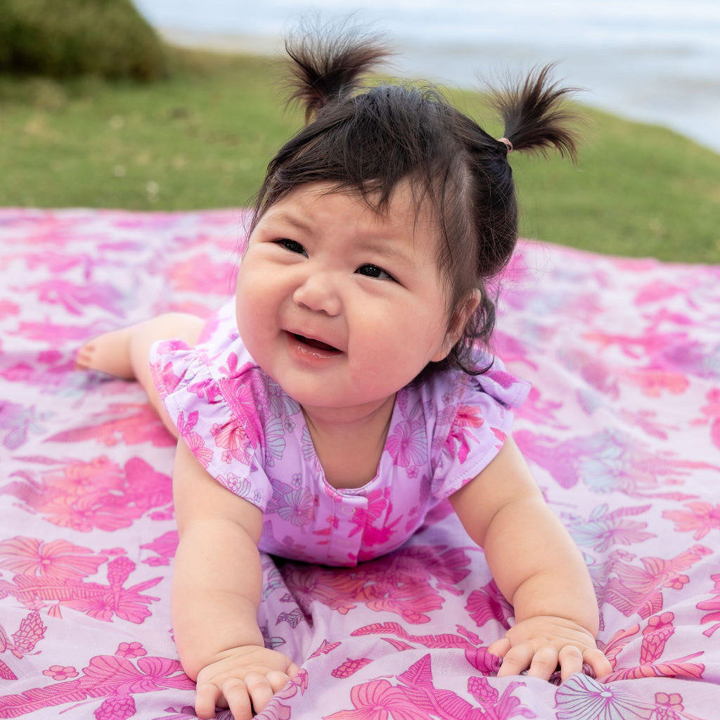 Cotton Candy Garden Throw Blanket