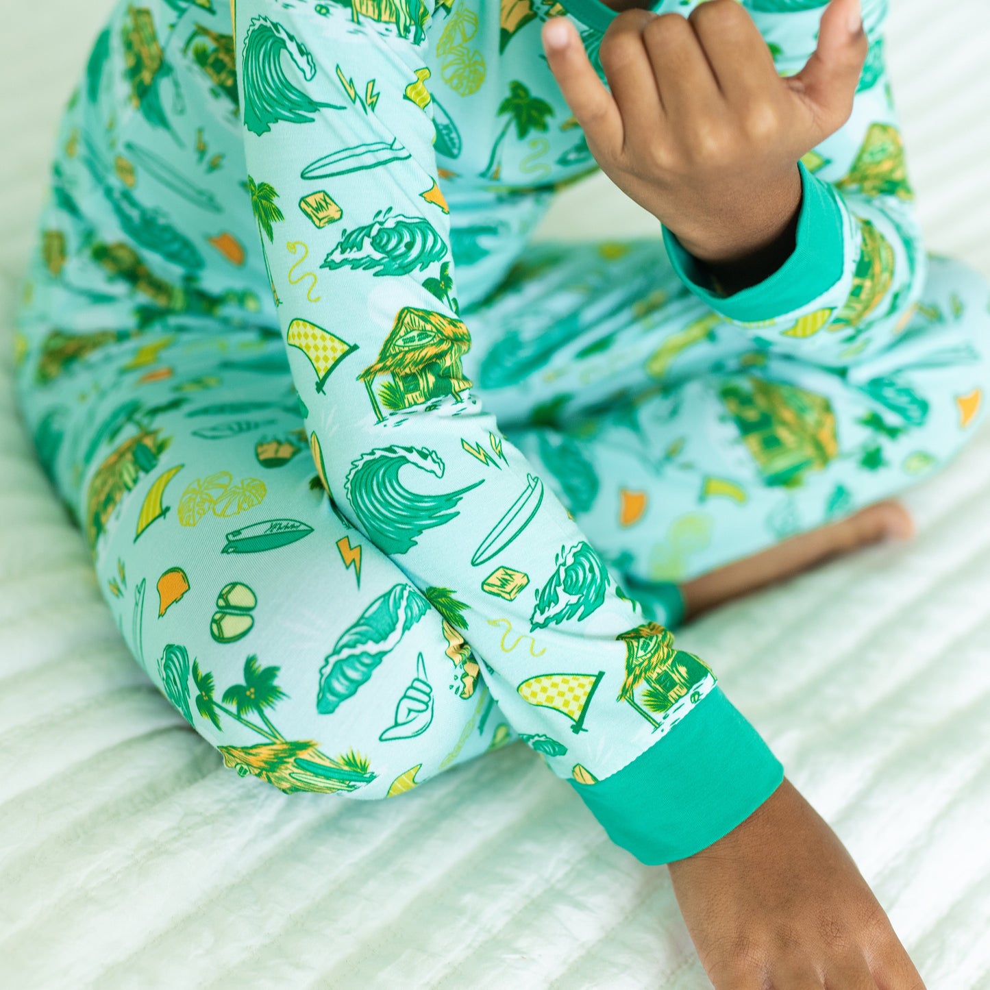 Golden Swell Long Bamboo Pajamas