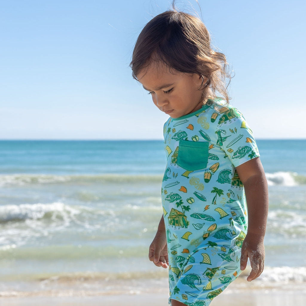Golden Swell Shortie Bamboo Romper