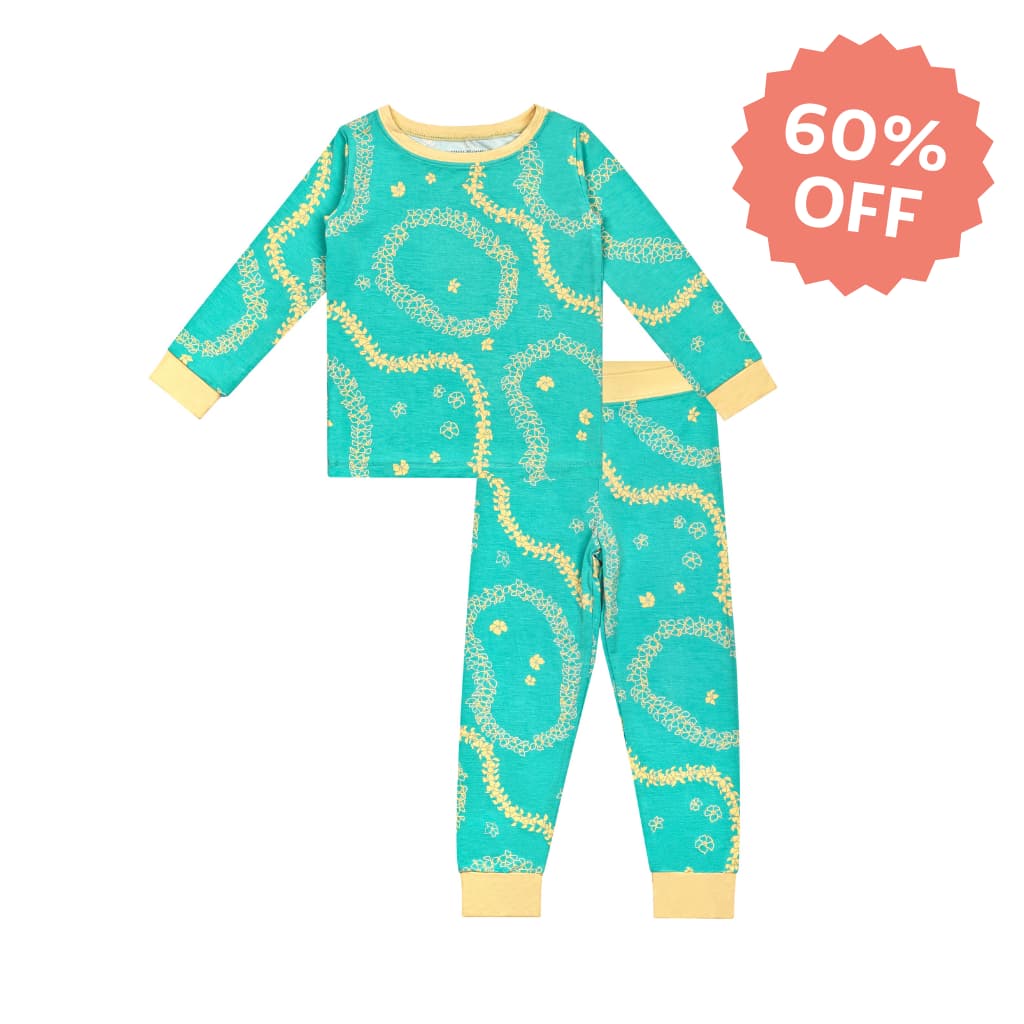 Golden Lei Long Bamboo Pajamas