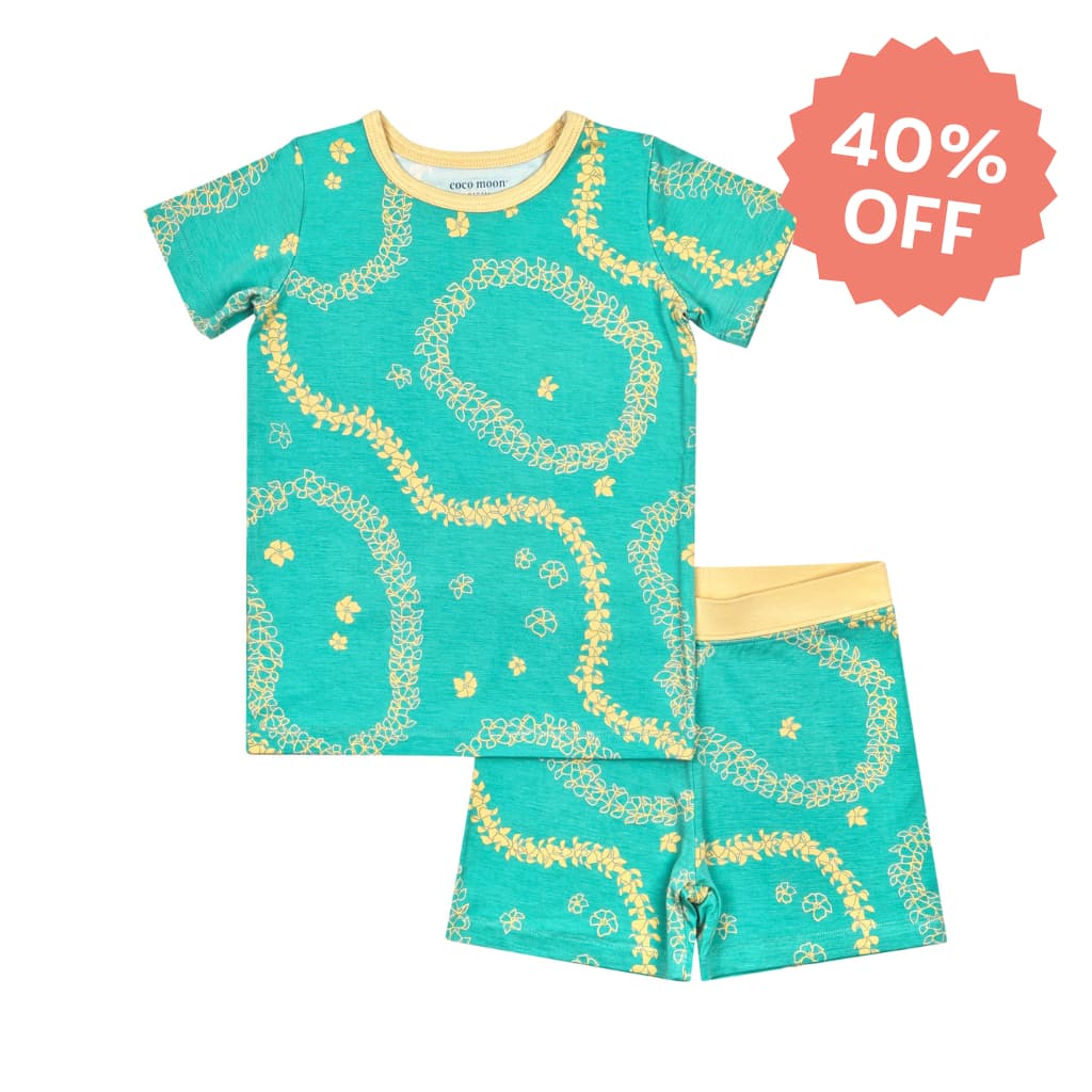 Golden Lei Short Bamboo Pajamas