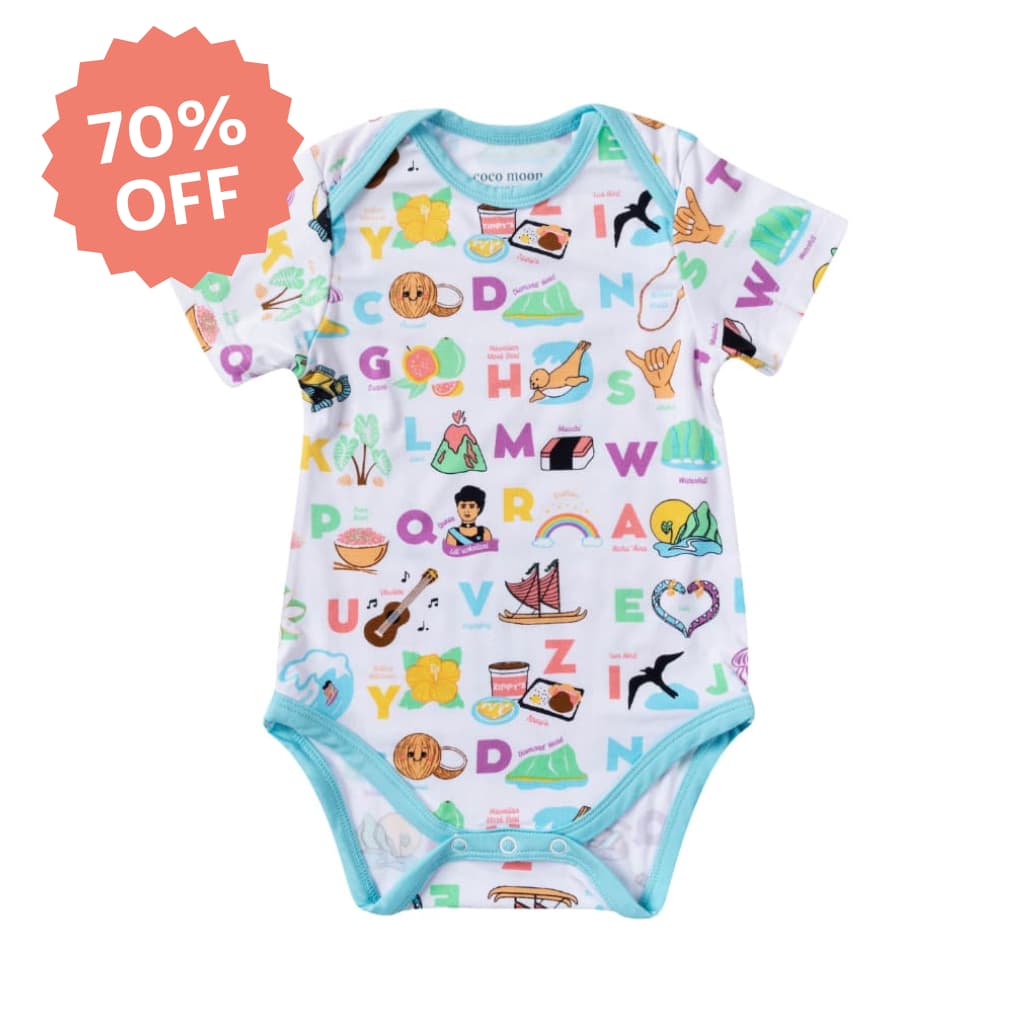 Hawaiʻi Kine ABCs Bamboo Onesie