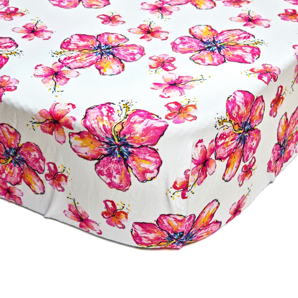 Hibiscus Kiss Bamboo Crib Sheet