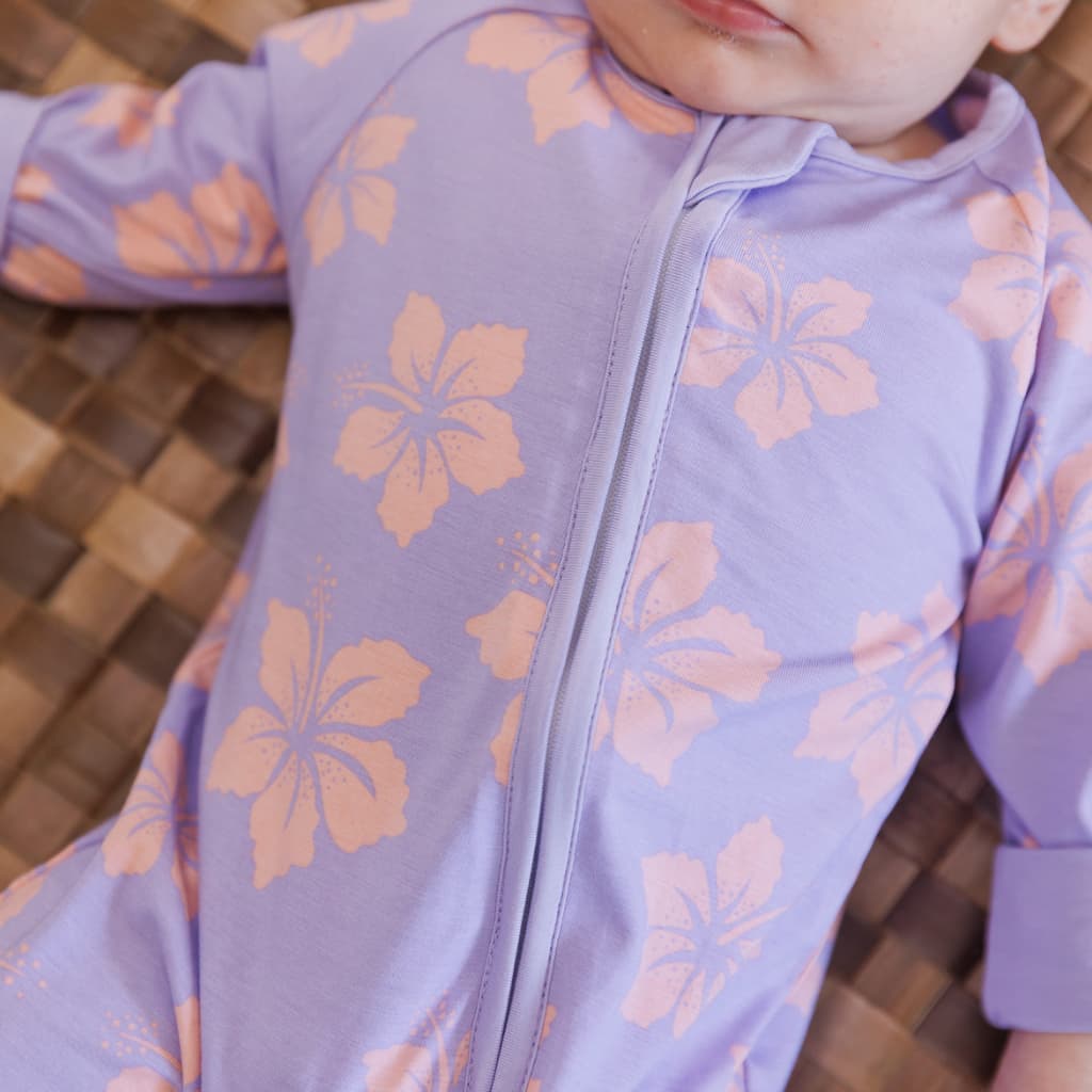 Hibiscus Lullaby Bamboo Coverall