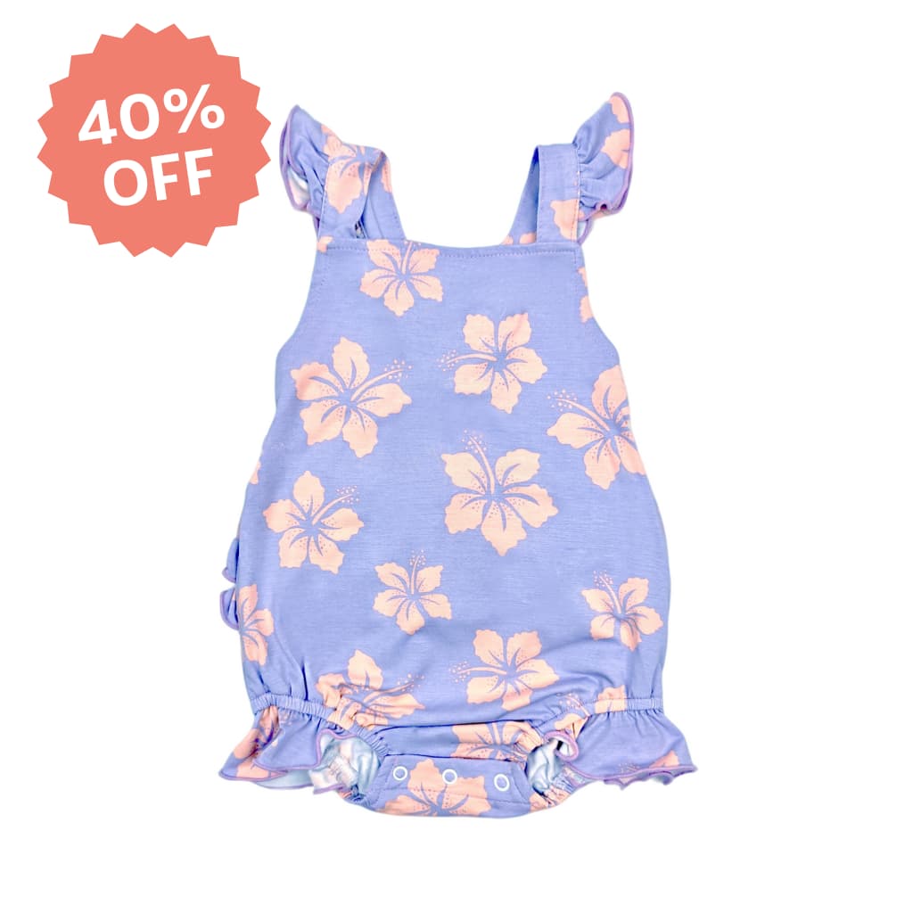 Hibiscus Lullaby Bamboo Ruffle Romper