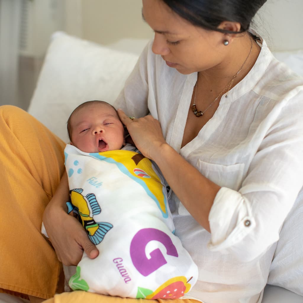 Hawaiʻi Kine ABCs Muslin Swaddle Blanket